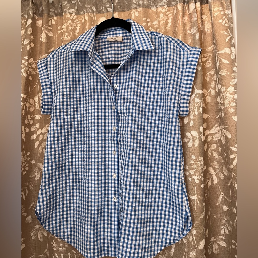 Loft gingham blouse